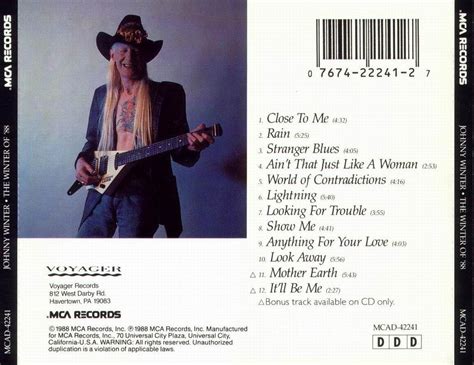 Classic Rock Covers Database Johnny Winter The Winter Of 88 1988