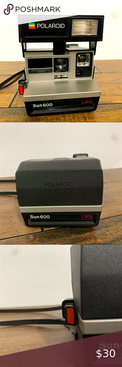 Polaroid Sun 600 Lms Camera Vintage Handheld Instant Camera With Strap