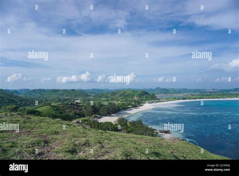 Aerial View Of The Beauty Of Merese Hill Lombok Island When Sunset