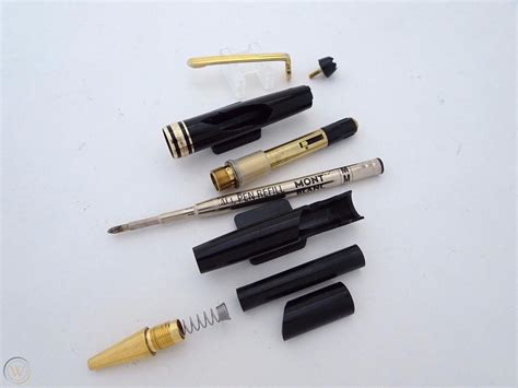 Montblanc Pen Replacement Parts Mont Blanc Lower Barrel Black Gold Agrohortipbacid