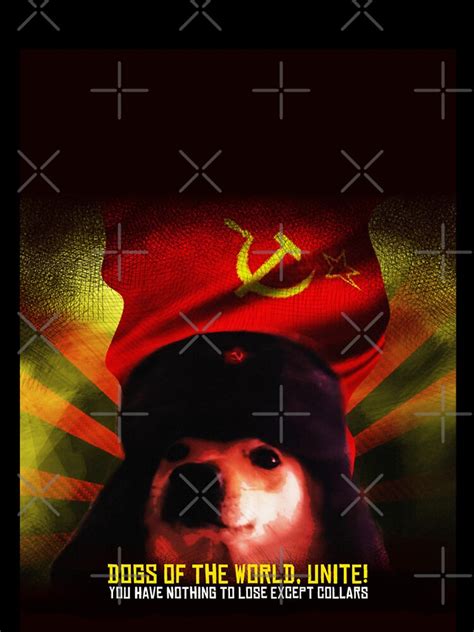 Communist Comrade Doggo Meme Funny Doge Dog Jimbo With Russia Sickle