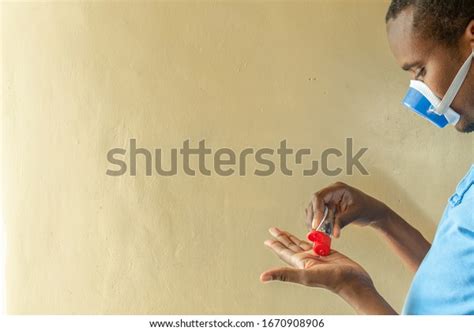 Cropped Shot Young Paranoid African Wearing Stock Photo 1670908906