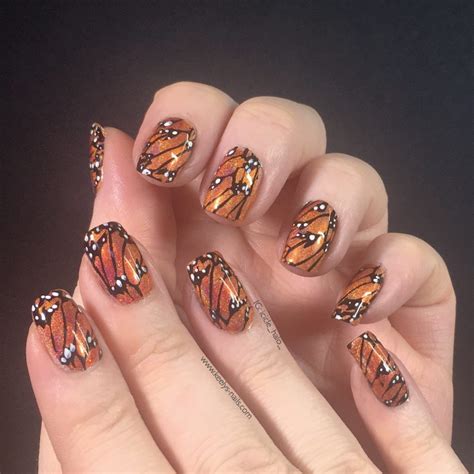 Check spelling or type a new query. Monarch Butterfly nail art with stamping and freehand - Keely's Nails