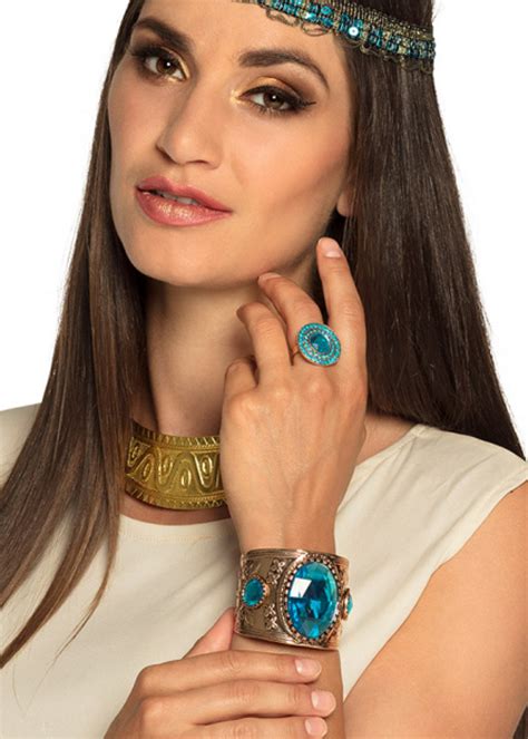 Turquoise Cleopatra Egyptian Goddess Bracelet [64425] Struts Party Superstore