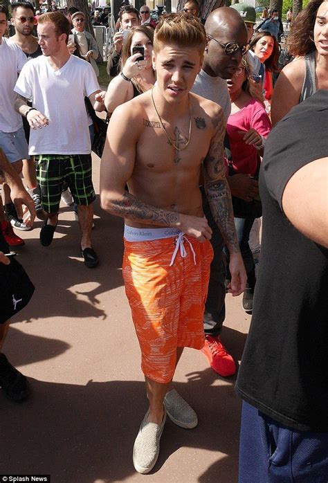 Shirtless Justin Bieber Continues His Gallivanting Around Cannes In Cannes Justin Bieber