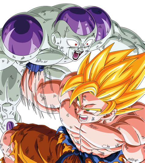 Dragon ball, dragon ball z, and dragon ball gt are all owned by toei animation, funimation, and. Image - Goku vs Frieza by zman786.png - Owenandheatherfan Wiki