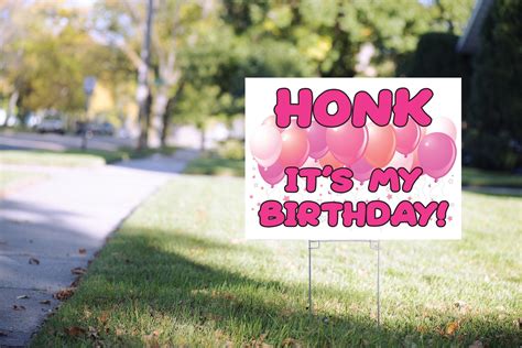 Honk Its My Birthday Yard Sign Happy Birthday Lawn Sign Etsy