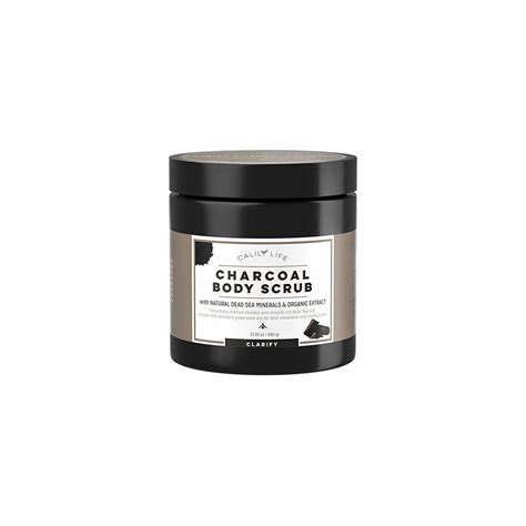 Calily Life Organic Deep Cleansing Activated Charcoal Body Scrub And