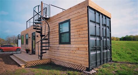 Small But Luxury Container Home With Roof Patio From Texas Living In
