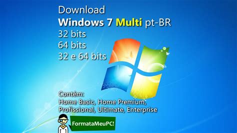 Download Iso Com Todas As Versões Do Windows 7 Sp1 32 Ou 64 Bits Pt Br