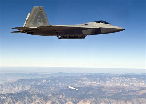 F-22 performs first drop of small diameter bomb > Air Force > Article