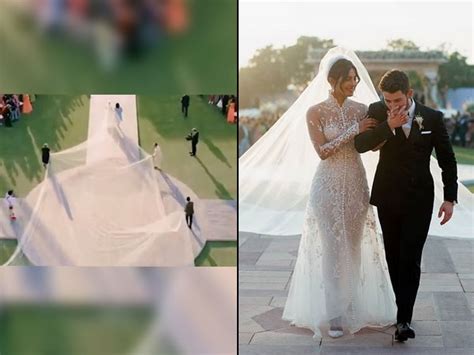 Priyanka Chopras Christian Wedding The Actress Walked The Aisle In 75 Ft Tulle Veil And Won