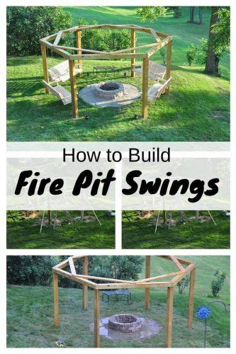 You'll be sitting around a fire on a cool evening before you know it. How to Build Fire Pit Swings | Fire pit swings, Large ...