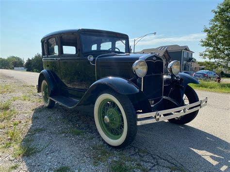 Nice Black 1931 Ford Model A Slant Window Fordor Sedan For Sale In