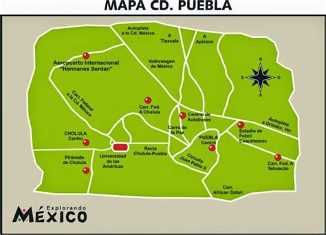 Mapa De Puebla En Mexico World Map