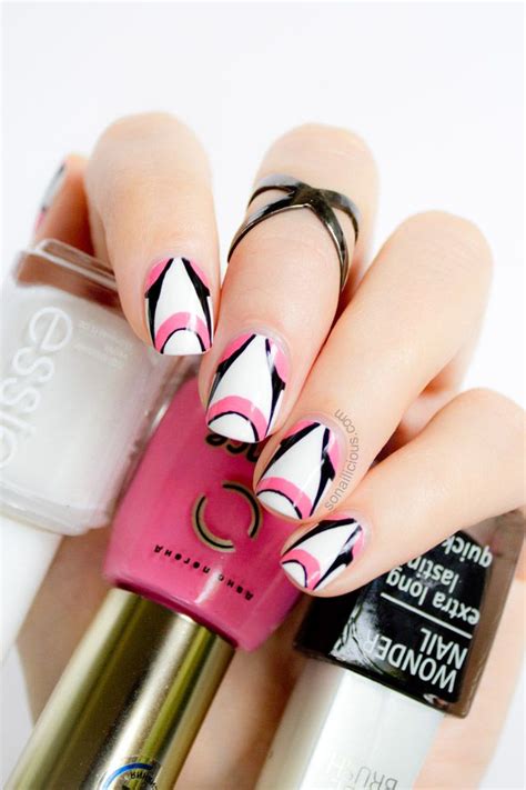 By Johnny 2014 Inspired Futuristic Pink And White Nail Tutorial White