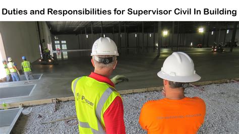 Duties And Responsibilities For Supervisor Civil