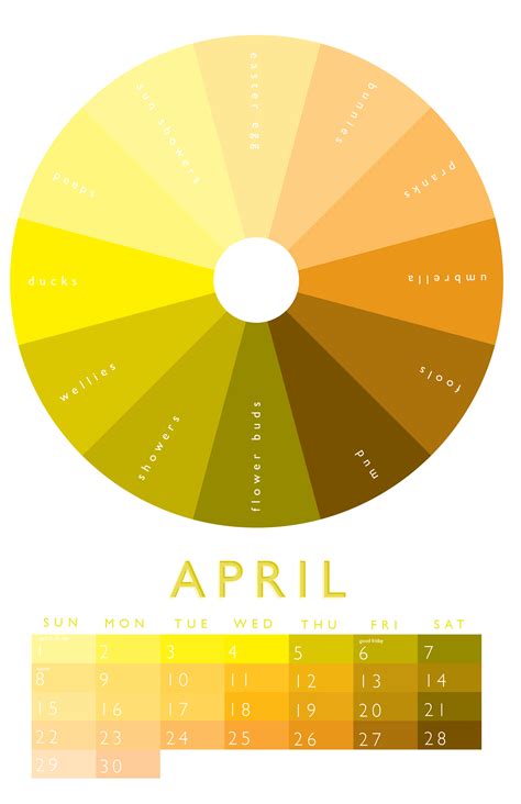 April Colors 色のアイデア カラーコンボ カラーチャート パレット カラーパレット