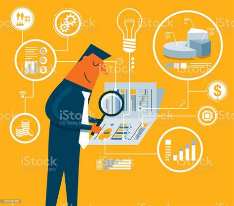Document Analysis Businessman Stock Illustration - Download Image Now ...