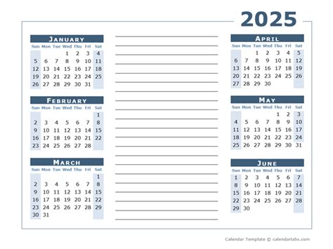 2025 Blank Two Page Calendar Template For 2025 Free Printable Templates