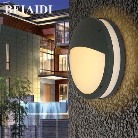 Beiaidi 12w Waterproof Round Porch Light Smd5730 Aluminum Led Wall Lamp