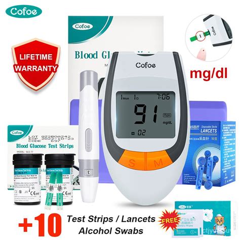 Cofoe Glm Glucometer Blood Glucose Meter Monitor Diabetes Tester