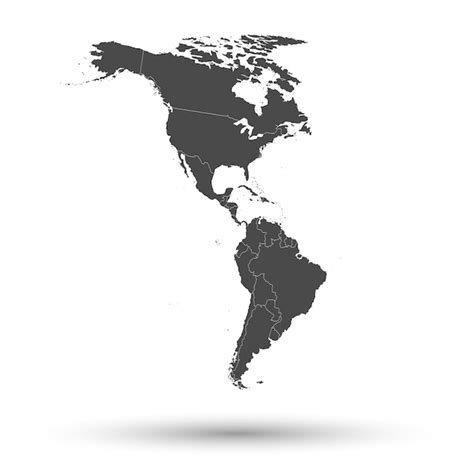 North And South America Map Background Vector Premium Vector
