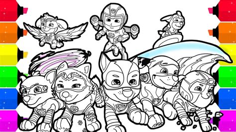 Paw Patrol Mighty Pups Colouring Pictures Kleurplaat Paw Patrol Porn