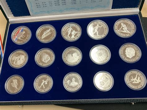 Yugolsavia 1984 Olympic Silver Coin Set Rv 13700