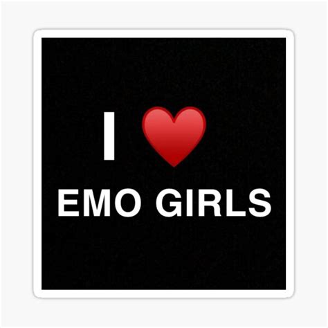 I Heart Emo Girls♥️ Sticker For Sale By Kirsteneileen Redbubble