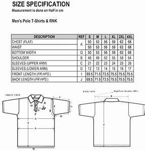 Men 39 S Polo T Shirt Size Chart Singapore National Paralympic Council