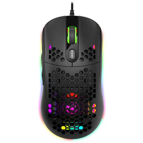 Hxsj X600 Hollow Honeycomb Shaped Macro Programming Gaming Wired Mouse