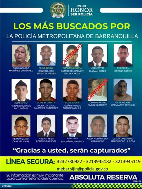 Revelan La Lista De Los 32 Criminales Más Buscados En Barranquilla Infobae