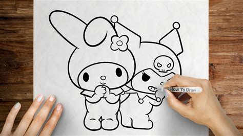 How To Draw My Melody And Kuromi Youtube