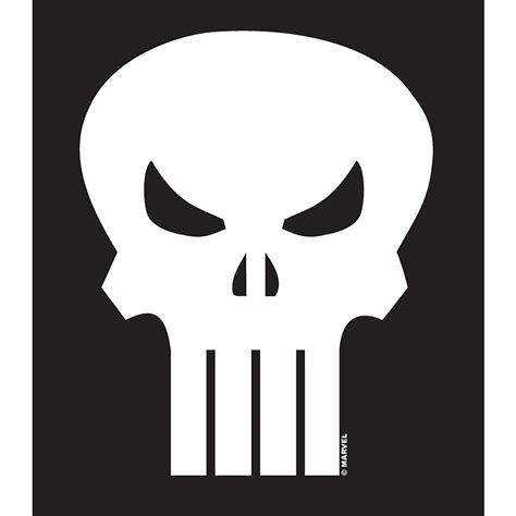 Chroma Punisher Vinyl Sticker Die Cut With The Punisher Skull Symbol