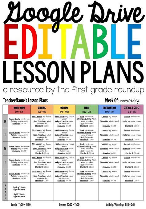 Wanting To Go Paperless For Your Lesson Plans This Year This Fully Editable Resource Has 4