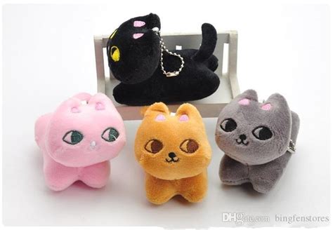 8cm Kawaii Cat Plush Keychain Doll Cute Stuffed Animal Toy Pendant