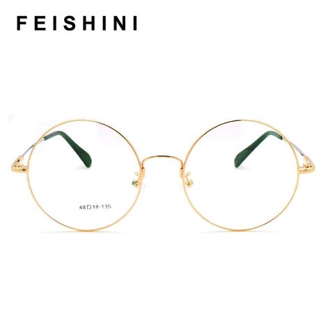 Feishini 2022 Optical Eyeglasses Frame Women Round Myopia Optical Denmark Korean Glasses Frame