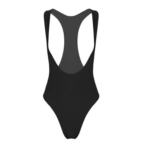 One Piece Ladies Open Bust High Cut Bikini Thong Bodysuit Swimwear Leotard Womens Clothing