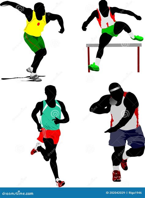 Ejemplo Del Vector Del Deporte De Atletismo Ilustración Del Vector