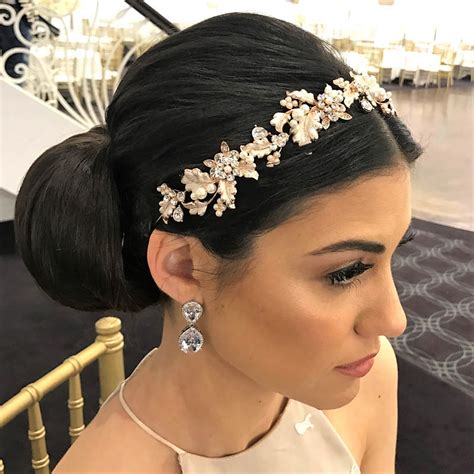 Bridal crystal china womens headbands accessories china cheap sports headbands pearl. 'Darcy' Crystal Leaf Headband (Silver or Rose Gold) | Gold ...