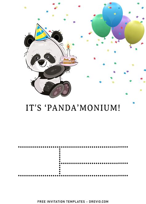 9 Personalized Panda Birthday Invitation Templates Download Hundreds