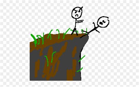 Edge Clipart Pushed Stick Figure Falling Off Cliff Png Download