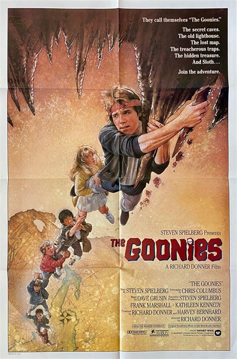 Original The Goonies Movie Poster Steven Spielberg Adventure