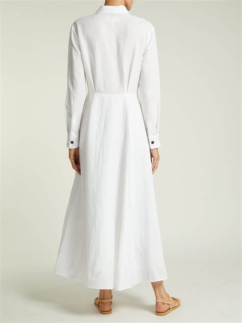 Michelle Tencel Lyocell And Linen Midi Dress Mara Hoffman MATCHESFASHION COM US Linen