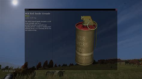 M18 Smoke Grenade（エムジュウハチ発煙手榴弾） Dayz Standalone Wiki（063対応中 日本語情報だワン