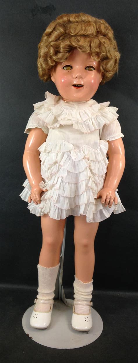 Lot 27 Ideal Composition Shirley Temple Doll Replaced Mohair Wig