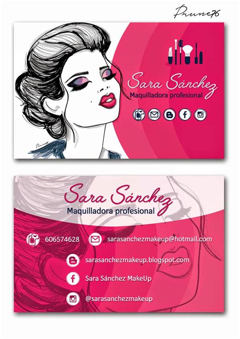 Tarjeta De Visita Para Maquilladora Profesional Makeup Maquillaje