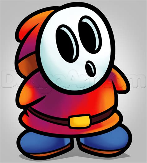How To Draw Shy Guy Step By Step Video Game Characters Pop Culture
