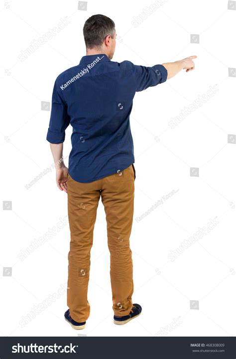 Back View Pointing Business Man Rear Stock Photo 468308009 Shutterstock